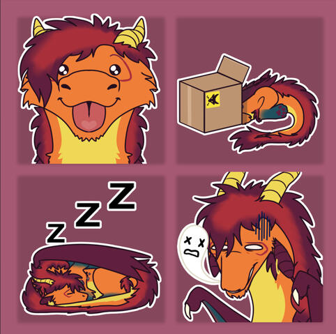 Sleepy sticker set